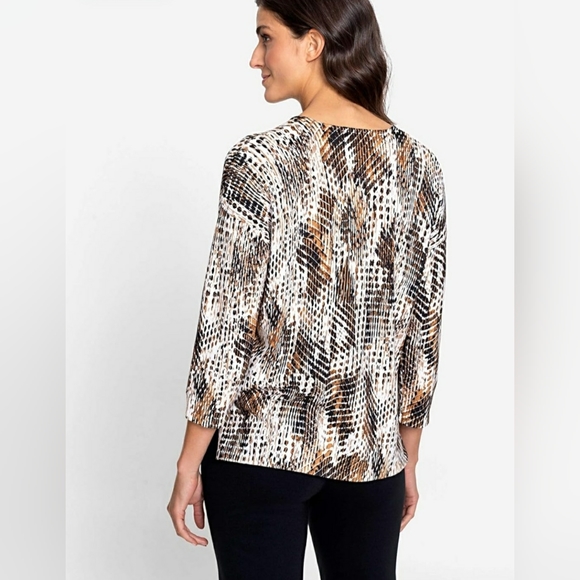 Olsen 100% Cotton Sweater XXL abstract animal print EUC - Picture 3 of 10